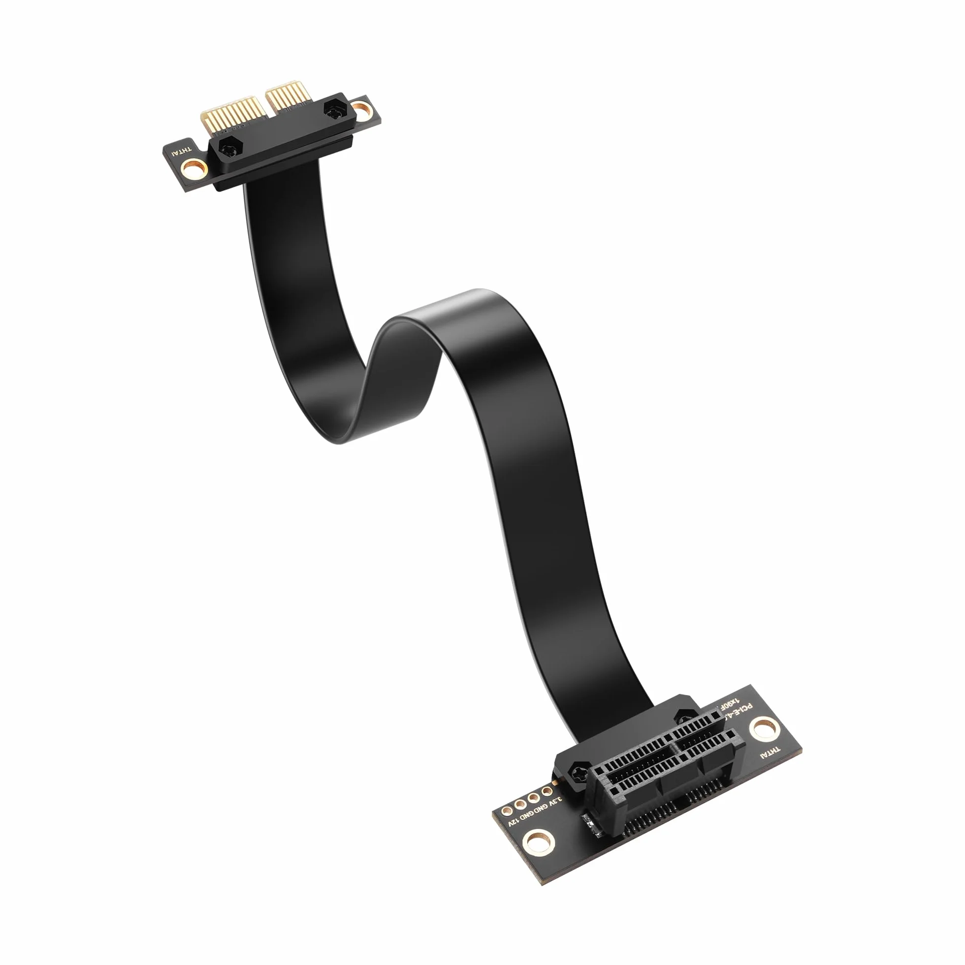 SinLoon PCIe 4.0 X1 przedłużacz 90 stopni PCI-E 1 x męski na żeński kabel riser (30 cm)